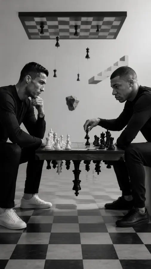 Masters Of The Mind Game ♟️🔥 - Ronaldo - Mbappe 4K wallpaper for desktop and mobile - Pixbee