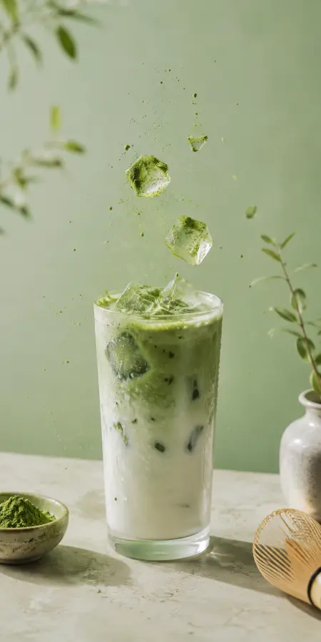 “Matcha magic in every splash.” 4K wallpaper for desktop and mobile - Pixbee