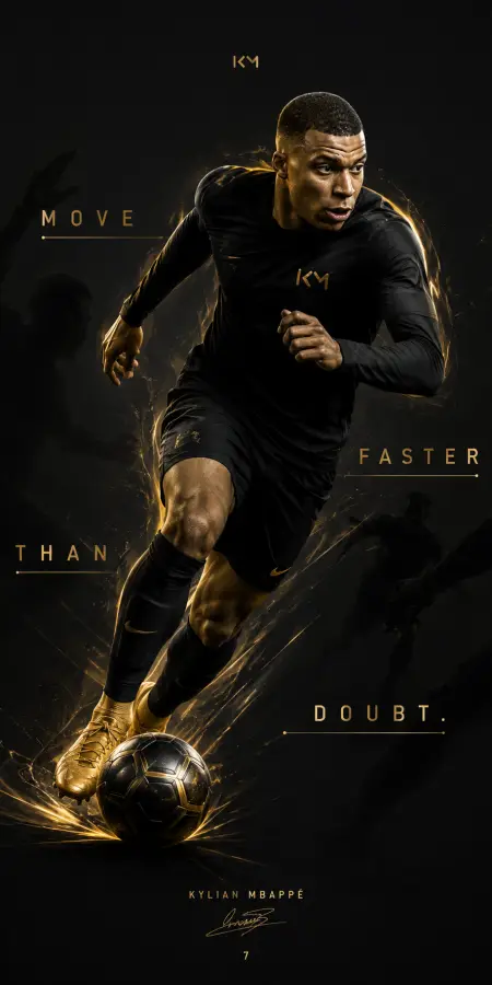 Mbappé Football Faster Than Doubt 4K wallpaper for desktop and mobile - Pixbee