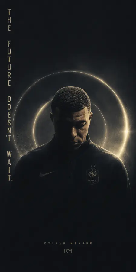 Mbappé Football Future Awaits Greatness 4K wallpaper for desktop and mobile - Pixbee