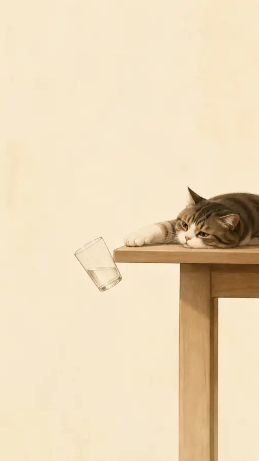 “Me pretending I’m not about to cause chaos in 0.5 seconds.” 🐾🥛 4K wallpaper for desktop and mobile - Pixbee