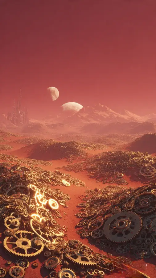 Mechanical Desert Planet 4K wallpaper for desktop and mobile - Pixbee