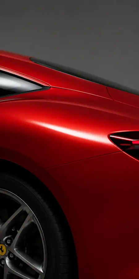 Metallic Red Ferrari Rear Body Panel — cars phone wallpaper