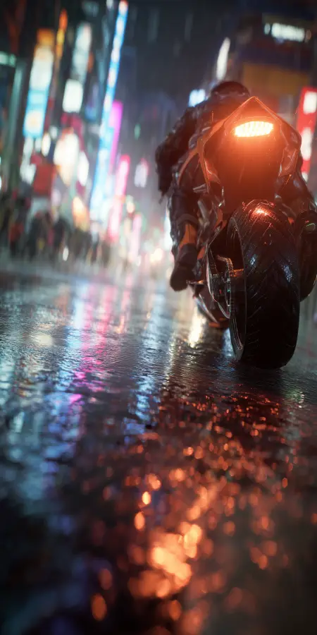 Midnight Neon Racer 4K wallpaper for desktop and mobile - Pixbee