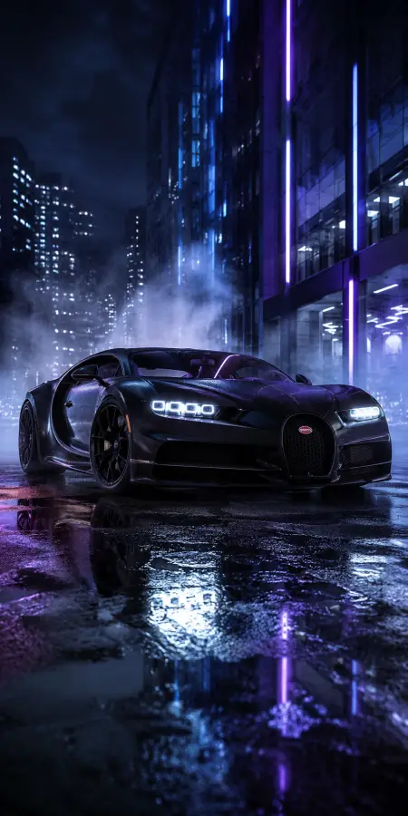 “Midnight streets. Million-dollar beast. 🌃⚡” 4K wallpaper for desktop and mobile - Pixbee