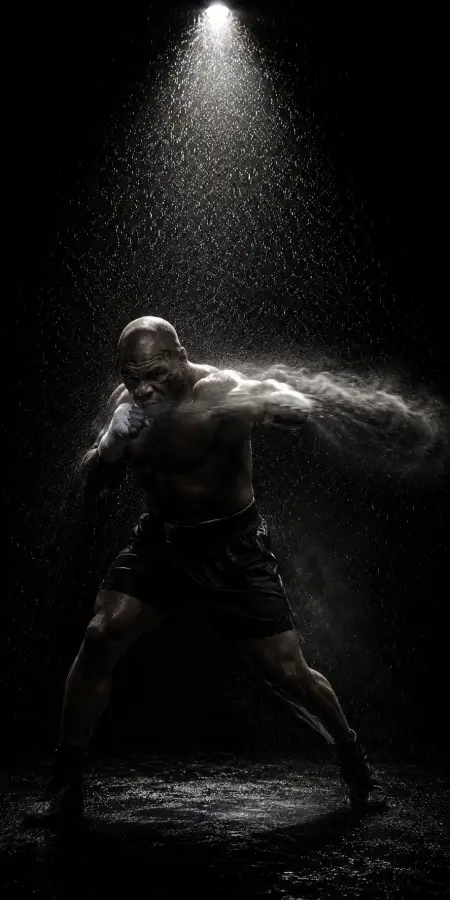 Mike Tyson Powerful Rain Punch — iphone wallpapers phone wallpaper