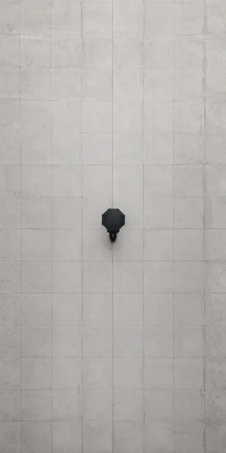 Minimal Top Down View Person With Black Umbrella 4K wallpaper for desktop and mobile - Pixbee