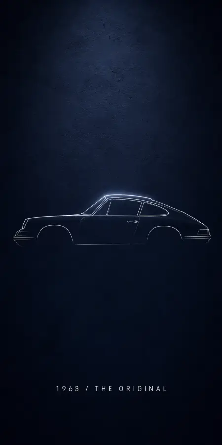 Minimalist Blue Line Art Outline Of Classic Car 4K wallpaper for desktop and mobile - Pixbee
