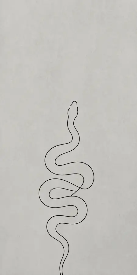 Minimalist Continuous Line Art Snake Drawing — iphone wallpapers phone wallpaper