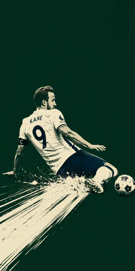 Minimalist Harry Kane Sliding Knee Celebration Wallpaper 4K wallpaper for desktop and mobile - Pixbee