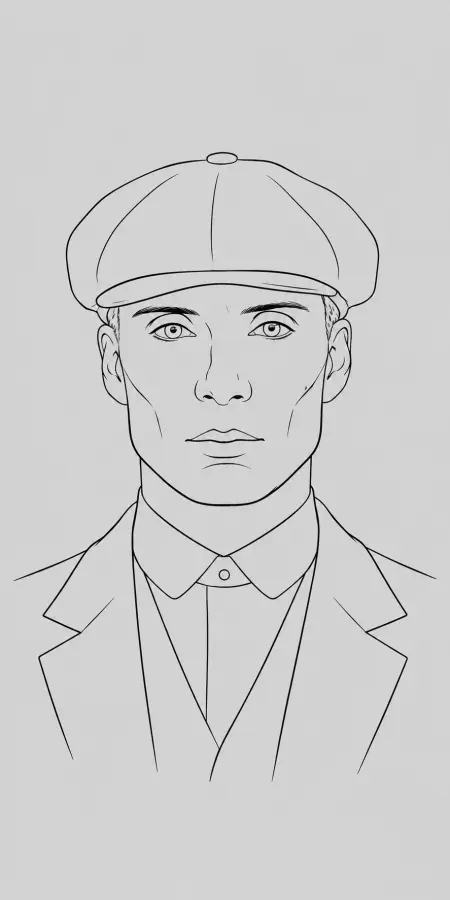 Minimalist Line Art Drawing Face Portrait Template 4K wallpaper for desktop and mobile - Pixbee