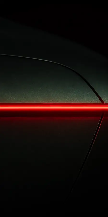Minimalist Red Tail Light Strip Close Up — cars phone wallpaper