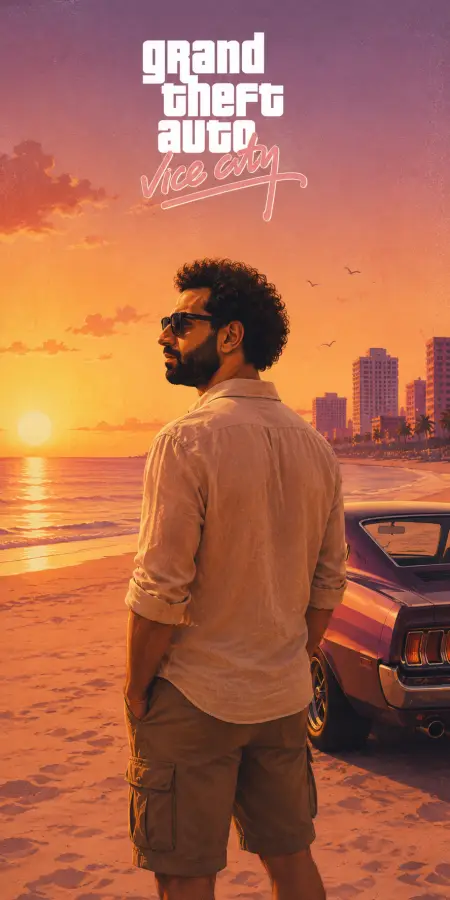 Mohamed Salah Gta Vice City Sunset — gta vice city phone wallpaper