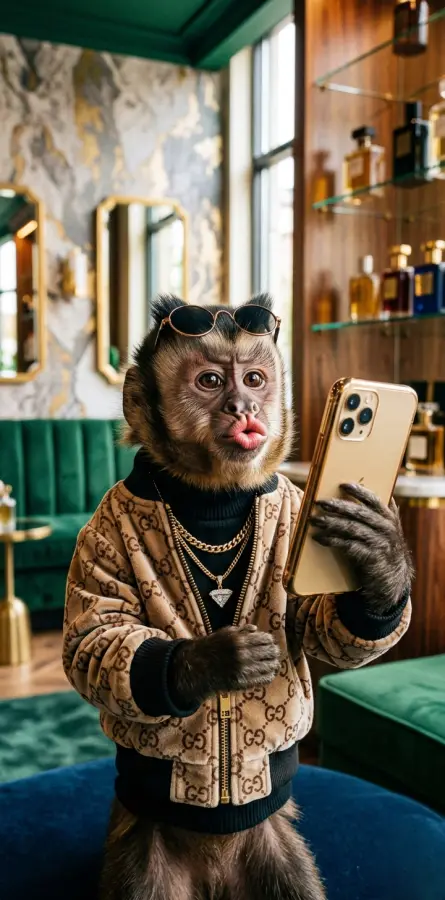 Monkey Profile 4K wallpaper for desktop and mobile - Pixbee