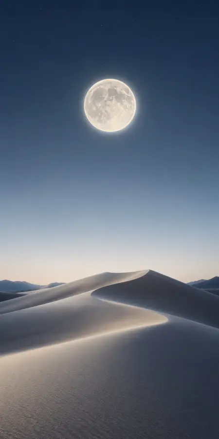 Moonlit Dunes Of Silence 4K wallpaper for desktop and mobile - Pixbee