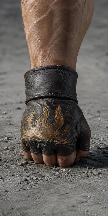 Muscular Fist Ground Slam Heavy Texture Close Up 4K wallpaper for desktop and mobile - Pixbee