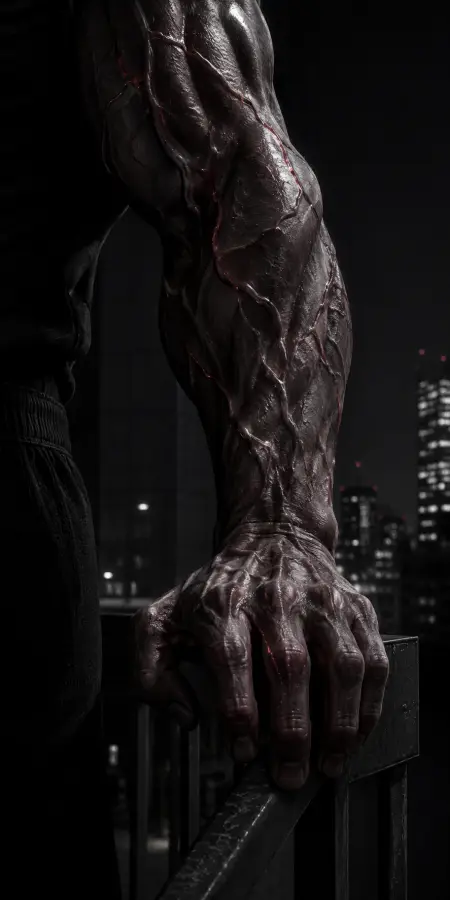 Muscular Vascular Arm Resting On Metal Railing 4K wallpaper for desktop and mobile - Pixbee