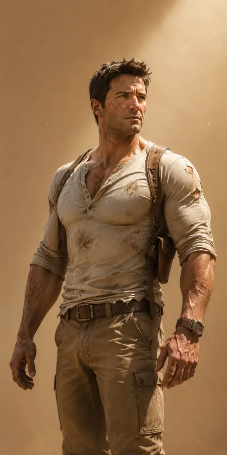 Nathan Drake Uncharted Desert Adventure Journey 4K wallpaper for desktop and mobile - Pixbee