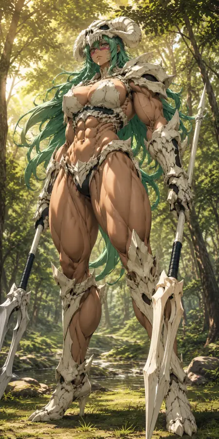 Neliel Tu Oderschvank Holding Dual Spears 4K wallpaper for desktop and mobile - Pixbee