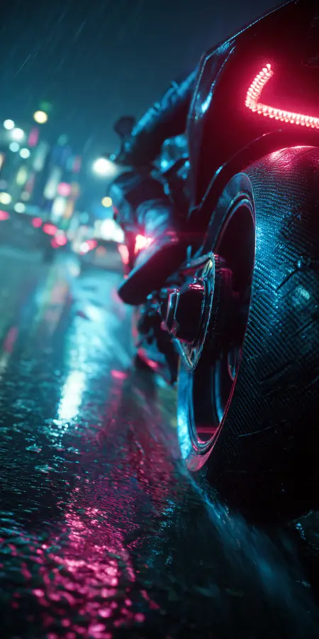 Neon Drift Phantom 4K wallpaper for desktop and mobile - Pixbee