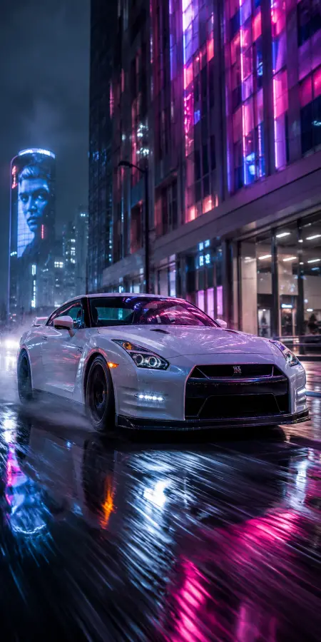 “Neon lights, midnight drives, zero limits. 🌃🏁” 4K wallpaper for desktop and mobile - Pixbee