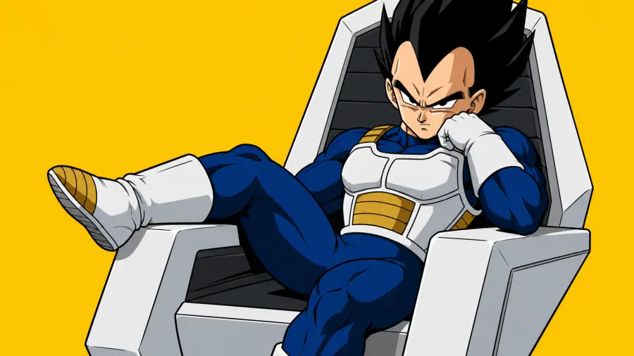 Neon Line Art Vegeta Firing Energy Blast 4K wallpaper for desktop and mobile - Pixbee