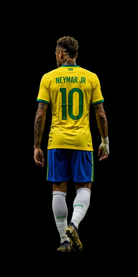 Neymar Jr Brazil Back View Walk — football phone wallpaper