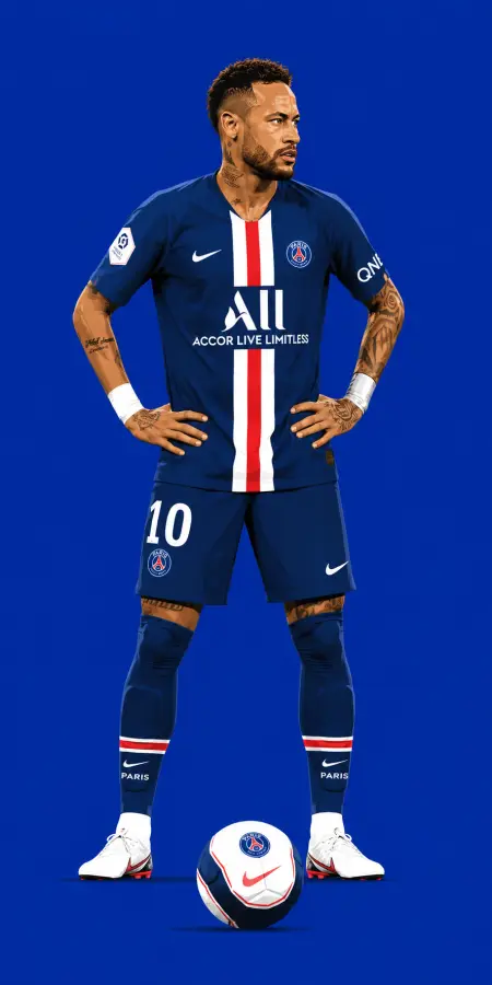 Neymar Jr Psg Full Body Illustration — football phone wallpaper