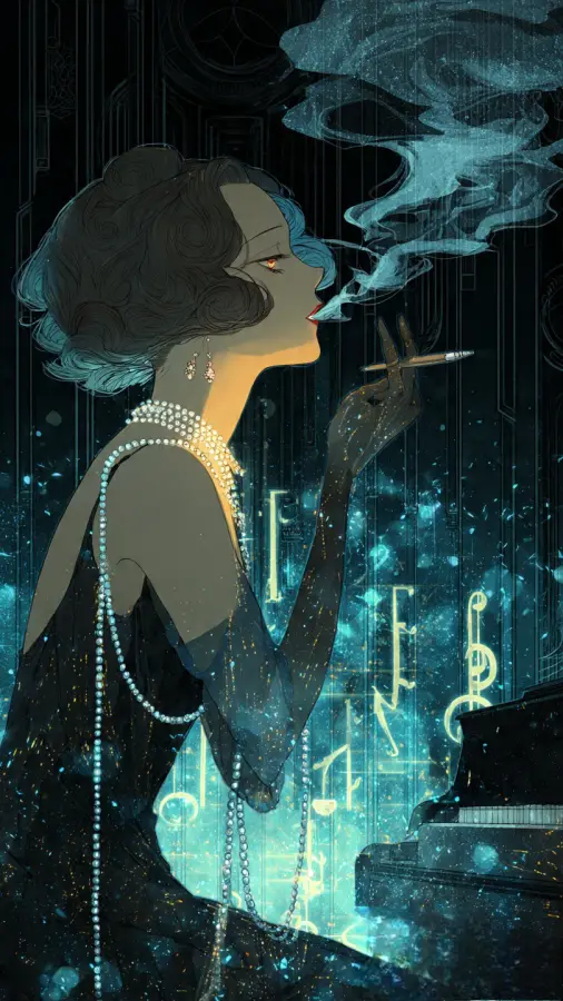 Noir Jazz Dreamer 4K wallpaper for desktop and mobile - Pixbee