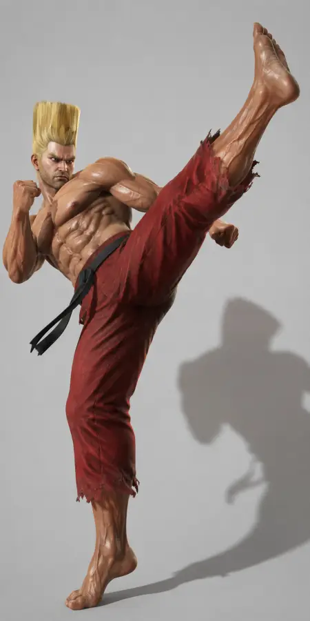 Paul Phoenix High Martial Arts Kick Position Studio 4K wallpaper for desktop and mobile - Pixbee