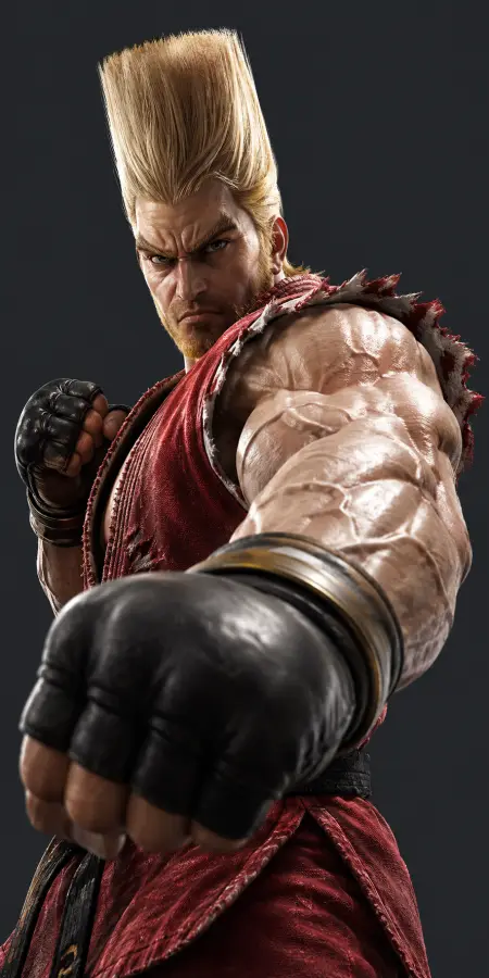 Paul Phoenix Powerful Forward Punch Close Up Portrait 4K wallpaper for desktop and mobile - Pixbee