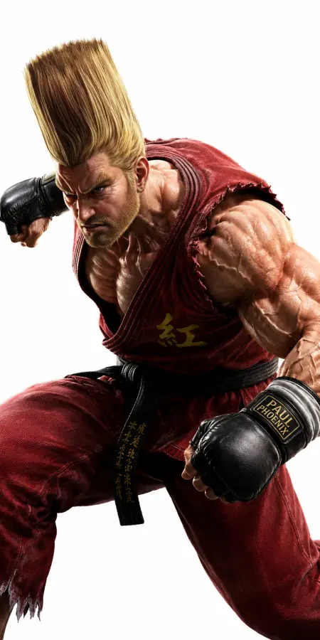 Paul Phoenix Punch Stance On White Background 4K wallpaper for desktop and mobile - Pixbee