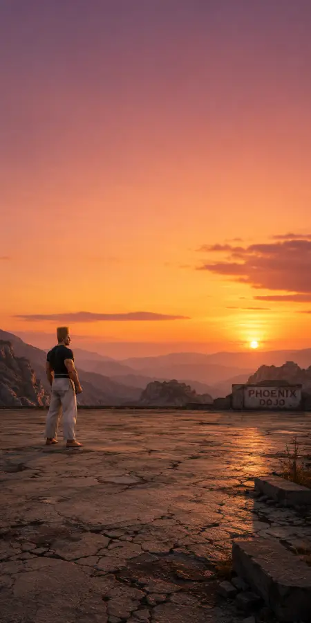 Paul Phoenix Standing Outside Phoenix Dojo At Sunset 4K wallpaper for desktop and mobile - Pixbee