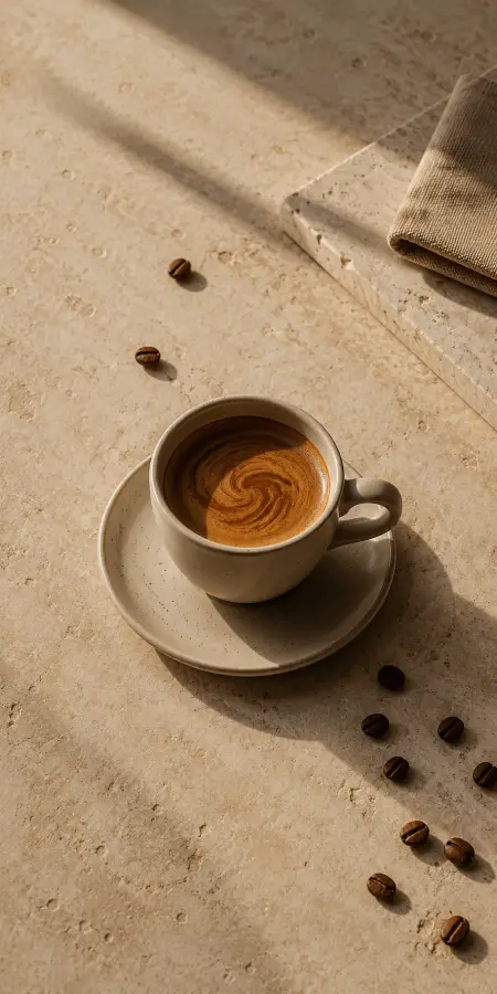“Peace begins with a perfect cup.” 4K wallpaper for desktop and mobile - Pixbee