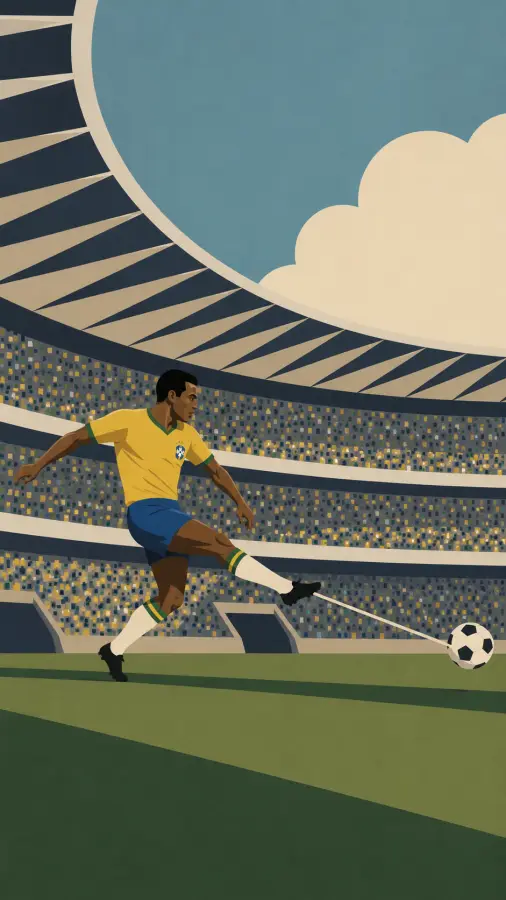 Pele Powerful Strike In Packed Stadium — football phone wallpaper