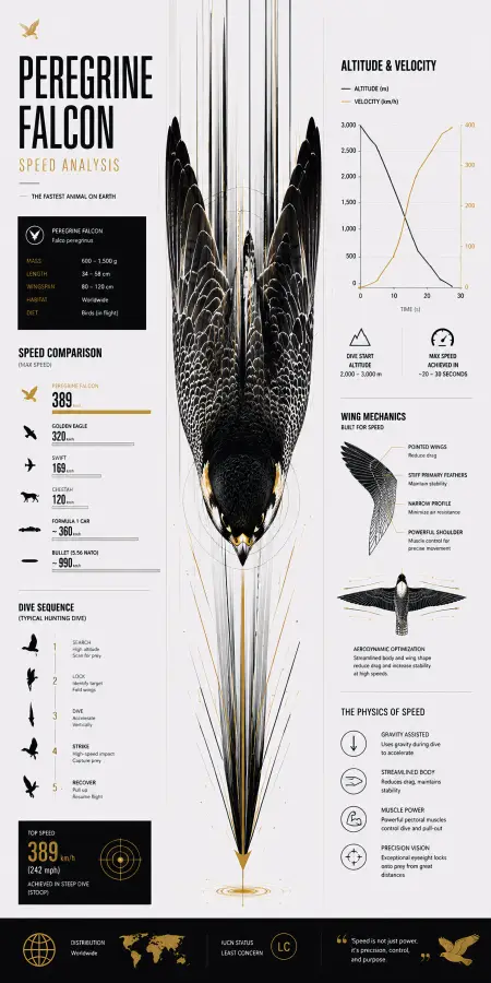Peregrine Falcon Speed Analysis: The Fastest Animal on Earth 4K wallpaper for desktop and mobile - Pixbee