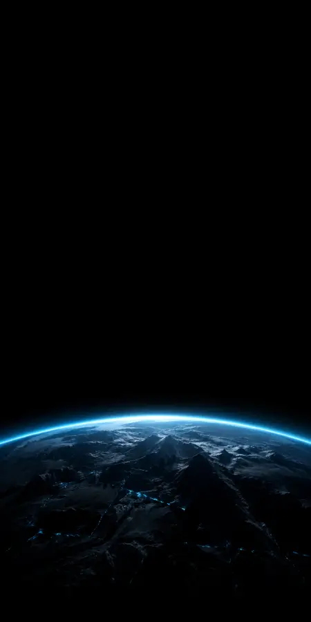 Planet Horizon Viewed From Outer Space — iphone wallpapers phone wallpaper