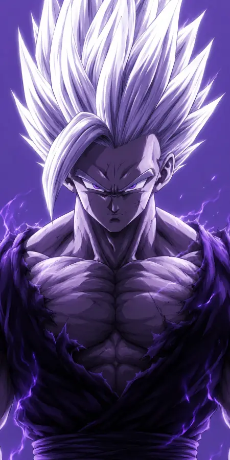 Powerful Gohan Beast Purple Aura Portrait 4K wallpaper for desktop and mobile - Pixbee