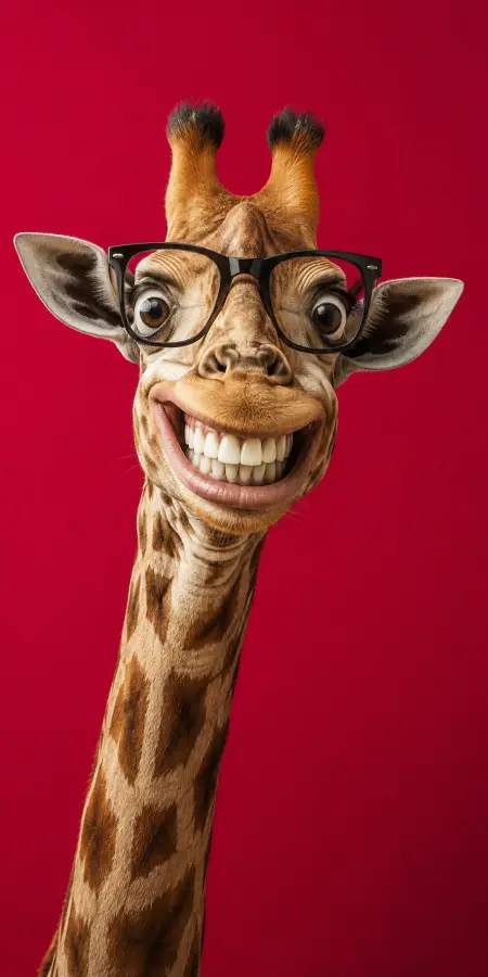 Professor Giraffe — 100% Neck, 200% Confidence 😎🦒 4K wallpaper for desktop and mobile - Pixbee