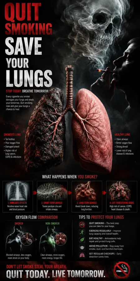 Quit Smoking, Save Your Lungs 4K wallpaper for desktop and mobile - Pixbee