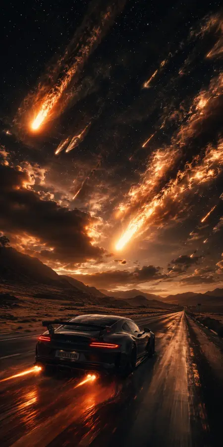 “Racing Through the End of the World.” 4K wallpaper for desktop and mobile - Pixbee