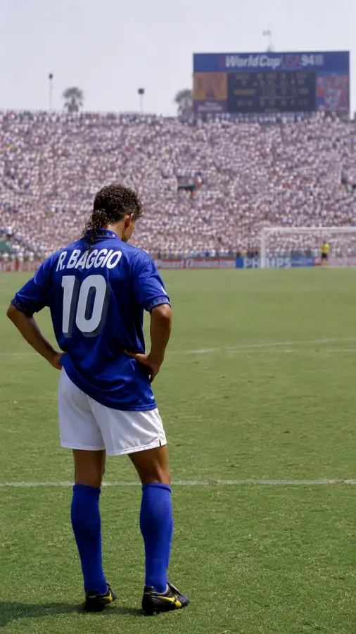 Roberto Baggio World Cup Final Defeat — football phone wallpaper