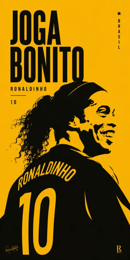 “Ronaldinho — Joga Bonito” 4K wallpaper for desktop and mobile - Pixbee
