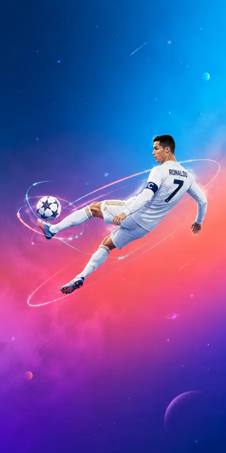 Ronaldo Cosmic Bicycle Kick - Football - Soccer 4K wallpaper for desktop and mobile - Pixbee