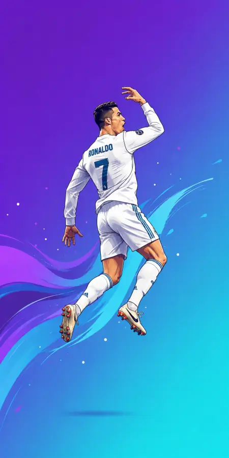 Ronaldo Football Soccer Jump 4K wallpaper for desktop and mobile - Pixbee