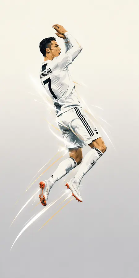 Ronaldo Football Soccer Leap 4K wallpaper for desktop and mobile - Pixbee