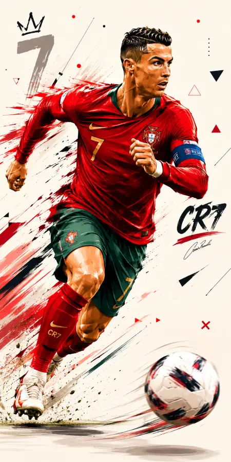 Ronaldo Football Soccer Sprint 4K wallpaper for desktop and mobile - Pixbee