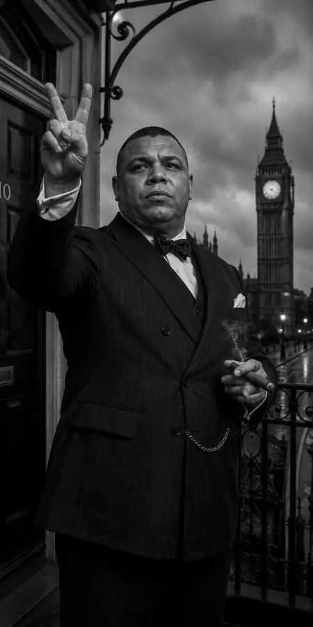 Ronaldo Nazario Churchill London Balcony Portrait 4K wallpaper for desktop and mobile - Pixbee