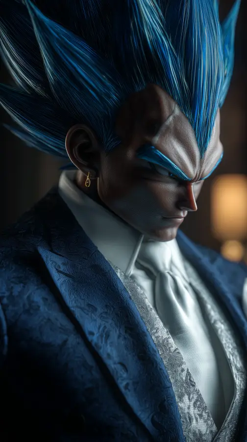 Royal Blue Power Presence - Vegeta 4K wallpaper for desktop and mobile - Pixbee