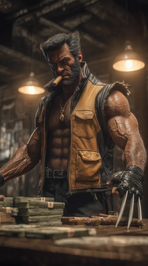 Ruthless Cigar Clawed Crime Boss - Wolverine 4K wallpaper for desktop and mobile - Pixbee